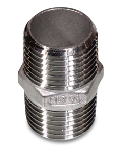 Hexagon nipple 1/2" SST